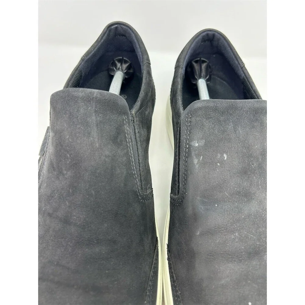 ECCO Soft 7 Slip-On Sneakers Men's Black Casual Shoes White Sole Size 15